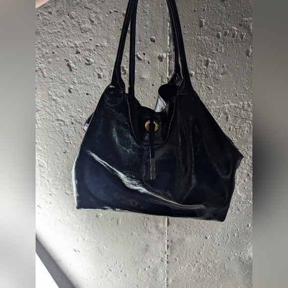 Innue Patent Leather Hobo Tote Shoulder Bag | Vintage Y2K - Picture 2 of 13